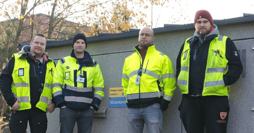 ISS:n teknisten palveluiden tiimi.