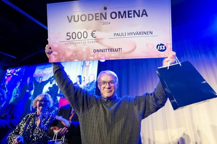 ISS:n omenavoittaja Pauli Hyvärinen.