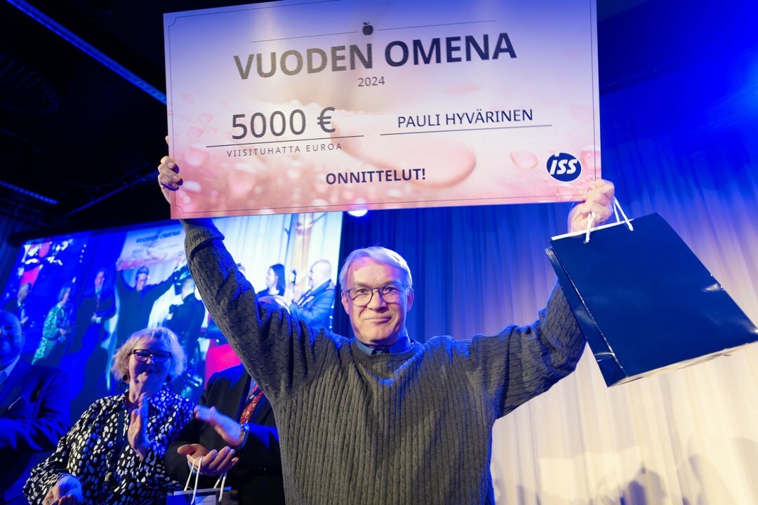 ISS Omena-voittaja Pauli Hyvärinen.