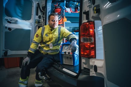 Kylmäasentaja Joni Murto.